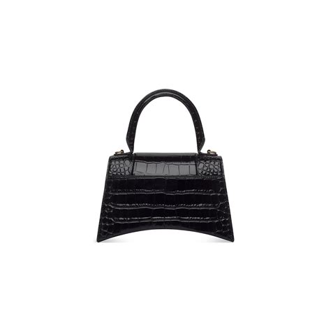 Womens Hourglass Small Handbag Crocodile。